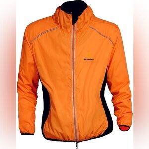 Wolfbike Men’s Waterproof Cycling Jacket Zip Front Lightweight Wind Resistant